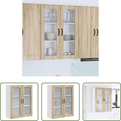 Holzschrank - Küchenschrank Sonoma-Eiche 80 x 31 x 100 cm Holzwerkstoff (1/5)