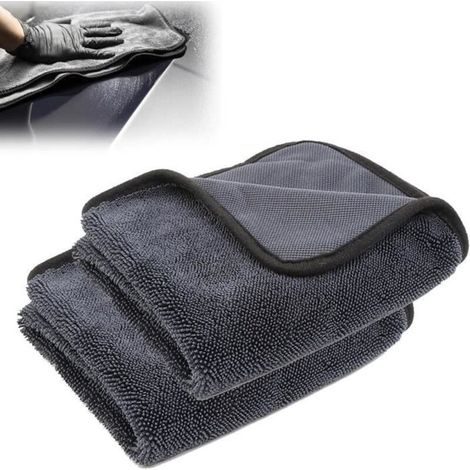 2 Drying Cloths 40x60cm + 40x40cm, Extra Absorbent Microfiber Cloth for Shower, Car, Home, Camping, Stains (1/4)