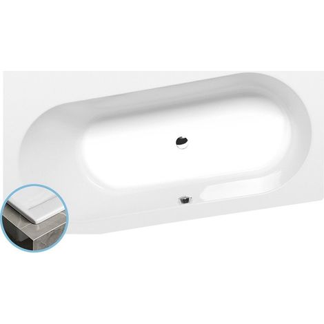 ASTRA WL SLIM Bain asymétrique 165x90x48cm, blanc