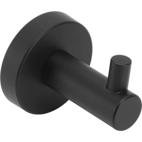Porte-serviettes et patère Ulisem en acier inoxydable noir mat simple (1/4)