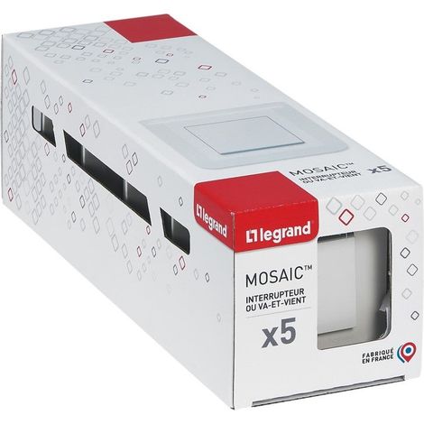Interruttore a due vie, LEGRAND Mosaic, bianco LEGRAND