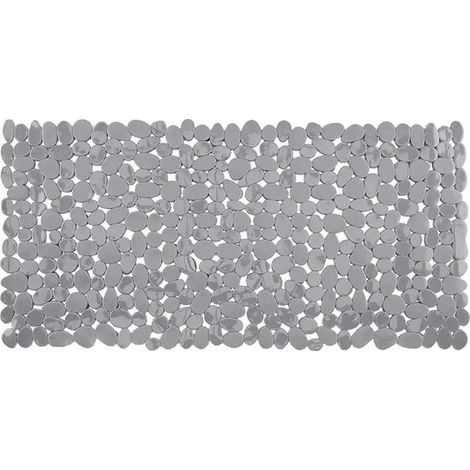 Tappetino da bagno antiscivolo con ventose - in PVC - lavabile in lavatrice - 8840 cm - Bianco trasparente (1/5)