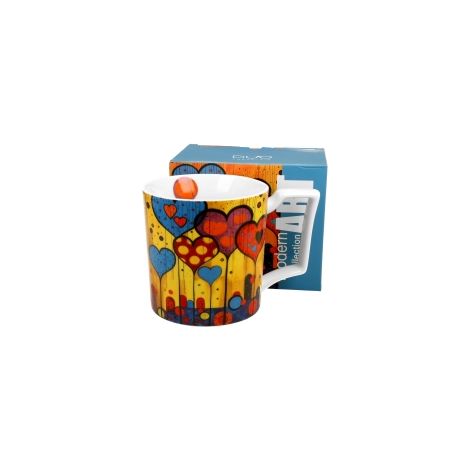 Mug en porcelaine XXL 750 ml à motif cœurs - Moderne (1/3)