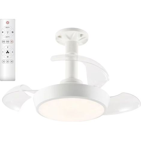 Ventilatore da soffitto moderno (con illuminazione) — Ventilatore da soffitto a LED silenzioso e dimmerabile (con telecomando) per la camera da letto