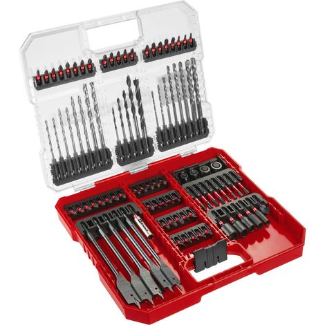 Original Einhell XL-CASE 95-tlg. schlagfestes Bit- und Bohrer-Set (Bits, diverse Bohrer, Bithalter, Steckschlüssel, Senker, Bohrstopper, Stiftschlüssel inkl. Aufbewahrungsbox) (1/5)