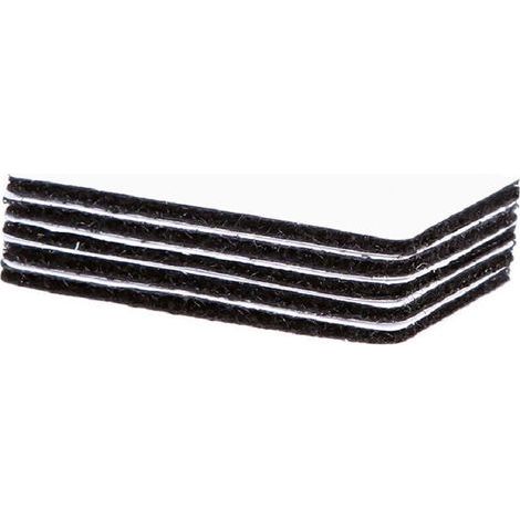 30 Pièces Scratch Autocollant Double Face,46cm Bande Scratch Adhésive Scratch Autocollant Rectangle Adhésif Double Face Puissant Réutilisable pour la Maison le Bureau (Noir) (1/5)