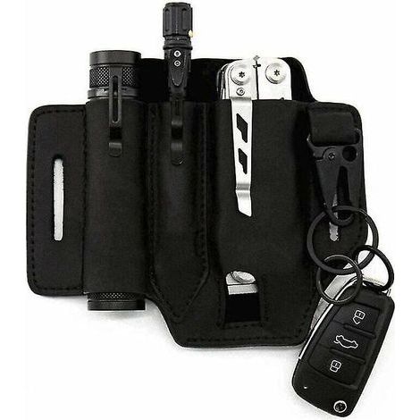 Étui en cuir pour outils multifonctions Leatherman, étui à outils, étui de ceinture pour couteau, étui pour lampe torche, organisateur d'étui de ceinture (1/5)
