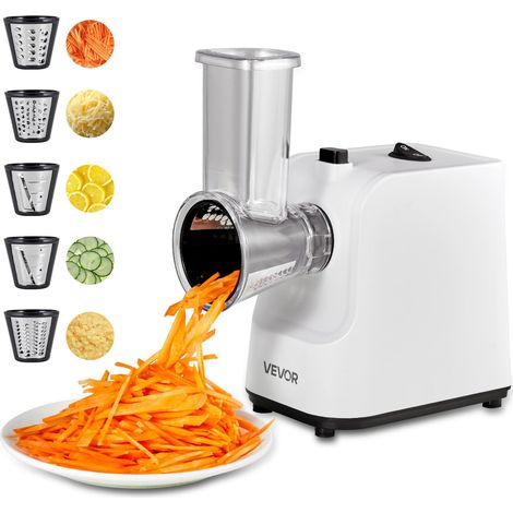 VEVOR Affettaverdure Grattugia da Cucina, Macchina per Insalata, Affettatrice per Verdure, Grattugia Rotante con 5 Accessori, Tagliaverdure con Lame in Acciaio Inox per Formaggio, Affettatura Rapida (1/5)