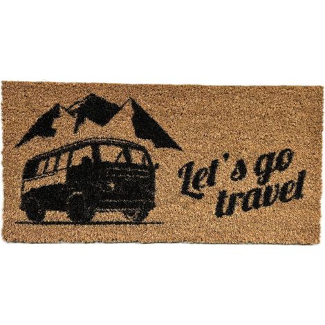 Tapis D'entrée En Fibres De Coco Let's Go Travel - Arisol