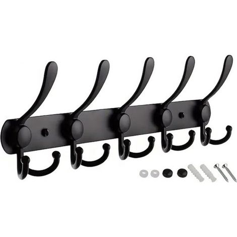 Ganci appendiabiti da parete in acciaio inox (confezione da 2) Robusto gancio appendiabiti da parete Gancio appendiabiti di alta qualità, antiruggine per appendere (1/5)