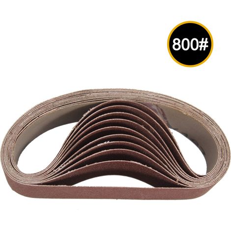 GARRYFIZH Lot de 10 bandes abrasives 30 x 330 mm, grain 800, pour ponceuses rotatives