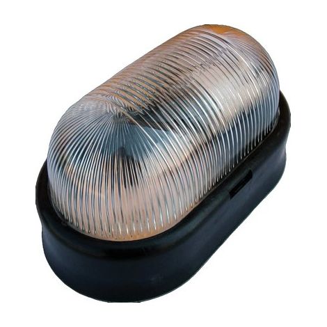Plafoniera Ppl con Vetro Ovale E27 Nero 10,5 x 18,5 cm 230 V 9,5 cm 2 Pezzi