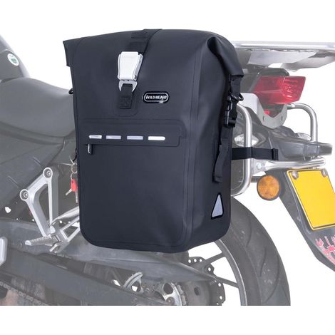 Motorrad-Gepäcktasche wasserdicht TPU Schnellverschluss 22-30L für Seitenrahmen (1/5)