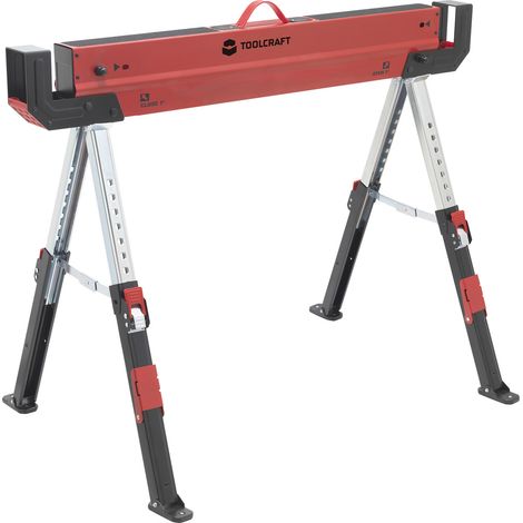 TOOLCRAFT  TO-7726197 Stahl Sägebock höhenverstellbar 300 kg (B x H x T) 520 x 620 x 1088 mm 9.3 kg (1/5)