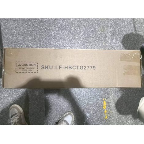 Comodino 2 cassetti frontali scanalati 57 x 40 x 57 cm MDF noce OKWISH (1/5)