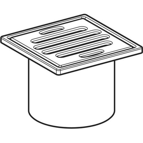 Geberit Aufsatz mit Rostträger für Steckablauf, 10x10cm, 246324001