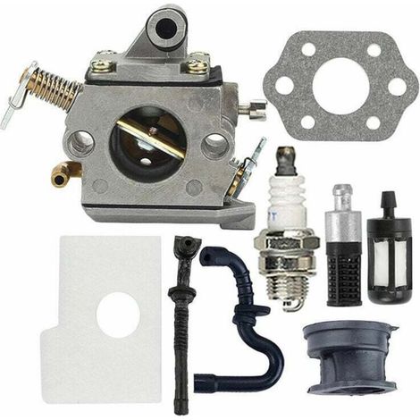Kit de carburateur C1Q-S57B pour tronçonneuses MS180/MS170/MS 170C/MS 180C/017/018. Comprend un filtre à air, une bougie et un joint de rechange. C1Q-S57A 1130120 0603 (1/4)