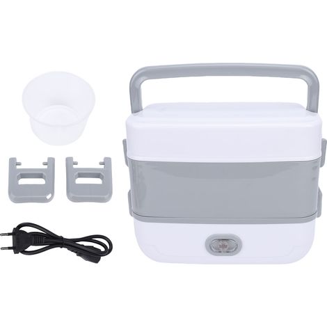 Boîte à repas électrique 250W 4 conteneurs inox 304 étanches 2L chauffe-plat portable bureau (1/4)