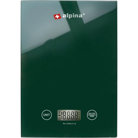 Balance de Cuisine Digitale - Balance Cuisine en g, lb, oz et ml - Balance Alimentaire de Précision avec Fonction Tare - Accessoires Cuisine - 22 x 15,5 cm - Vert