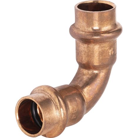 Codo 90° Doble Hembra Igual Cobre a Prensar QUICK PLOMBERIE - Hembra Ø14