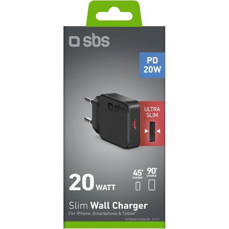 SBS Caricabatterie Slim 20W 1 Usb-C