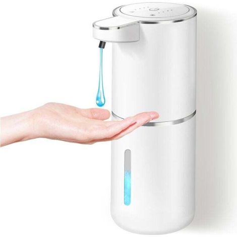 Dispenser automatico di sapone, 380 ml, ricaricabile tramite USB-C, con 4 livelli regolabili (1/4)