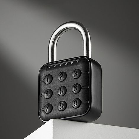 Cadenas électronique à combinaison avec code à 6 chiffres, étanche IP67, pour compartiment à bagages (1/5)