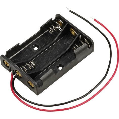 TRU COMPONENTS TC-13220668 Batteriehalter 3x Micro (AAA) Kabel (L x B x H) 51 x 35 x 12 mm (1/2)