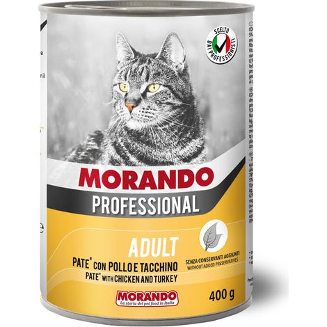 CIBO GATTO MORANDO LATT 400 G PAT POLLO TACCHIN- 24,0 pz