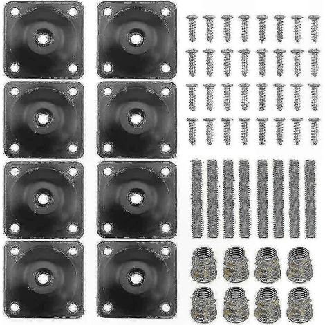 Möbelbein-Montageplatten – 8er-Set, universelle Halterungen für Sofas, Sessel und Stühle, robustes Montagezubehör (1/3)