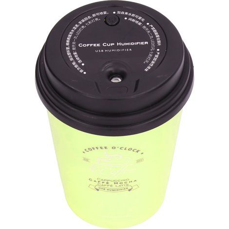 300-ml-Luftbefeuchter für Auto, Kaffeebecher, Büro, USB, Grün (1/5)