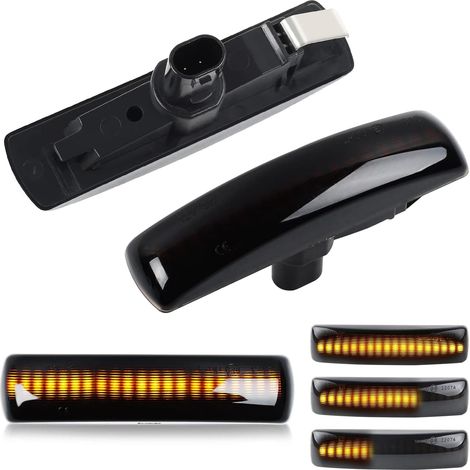 LED Dynamisches Seitenlicht Blinker, Bernstein Lampe Seitenblinker CAN-Bus Fehlerfrei Getönt Kompatibel mit Lan-d Rove-r Discovery 3/4 Freelander 2 Sport (1/5)