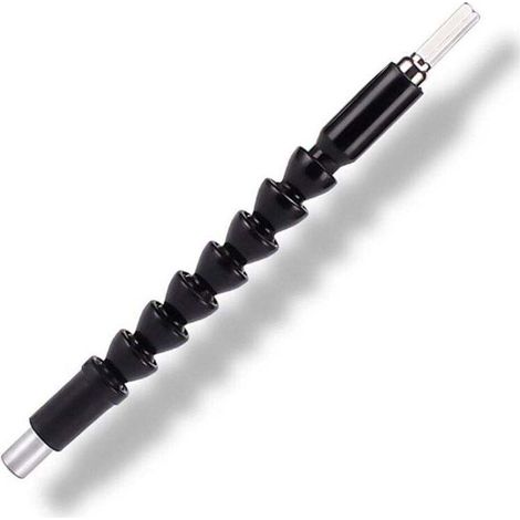 Flexible drill extension, universal electric screwdriver with flexible shaft, drill extension, extended hand drill connecting rod, multifunctional flexible hose (200 mm) (1/4)