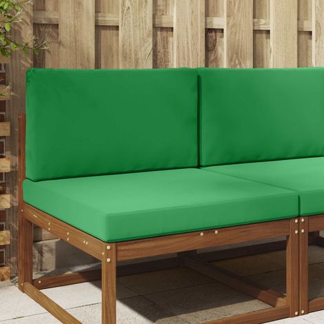 vidaXL Coussin de canapé d'extérieur Polyester Vert 80 x 80 x 8 cm