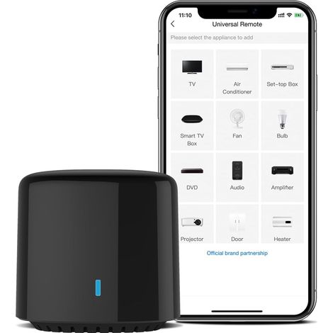 RM4C Mini Wi-Fi IR Blaster Télécommande universelle intelligente Commande vocale avec Google Home et Alexa Smart Home HUB App (1/5)