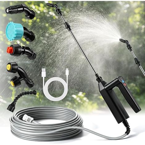 Electric Garden Sprayer with Hose Tips and Telescopic Rod Battery Sprayer for Cleaning Watering (1/5)