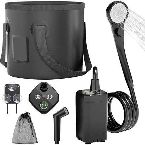 Douche de camping portable, kit de douche de camping, kit de plein air, pour le jardin, les voyages, le lavage de voiture, le lavage des animaux de compagnie (1/5)