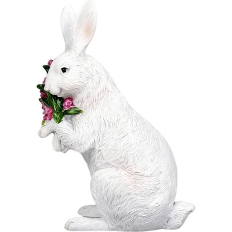 Décoration de lapins de pâques, Statue de lapin de-bouquet