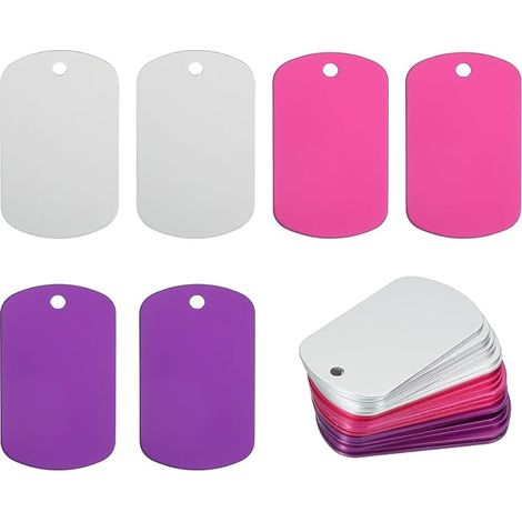 30 Pièces Étiquettes naturels Aluminium Anodisé Poinçonnage Métaux (1/5)