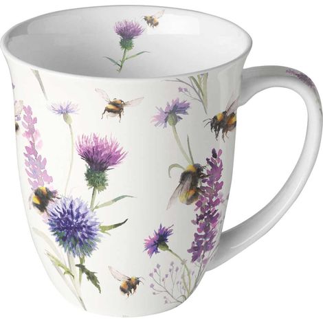 Tasse en Porcelaine Fine Abeilles et Chardons (1/3)