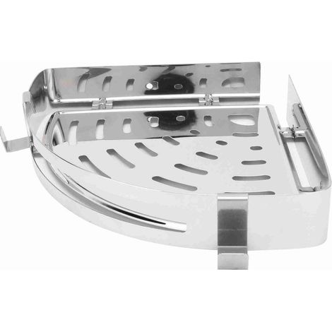 Étagère d'angle en acier inoxydable 304, organisateur de douche mural, accessoires de salle de bain, de douche, pour toilettes, dortoir ou cuisine. (1/5)