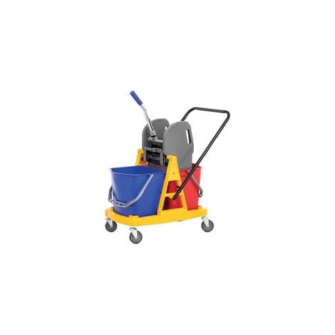 CARRELLO LAVAPAVIMENTO MOCIO STRIZZATORE CLEAN HARD  lt.34 di capienza  cm.71x43x95h.    XTRA