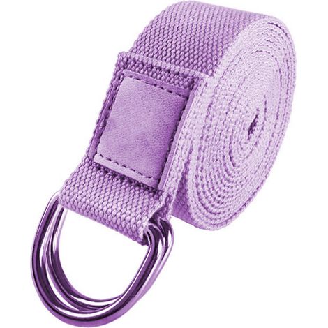 Sangle De Yoga - Boucle Métallique D-Ring Réglable - Pour Étirements Et Alignement Postural - 1 Pièce (1/5)