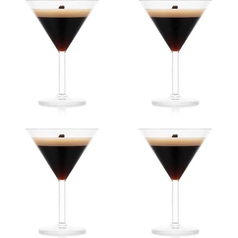 OKTETT 4 Verres à Martini en plastique durable 0.18 l