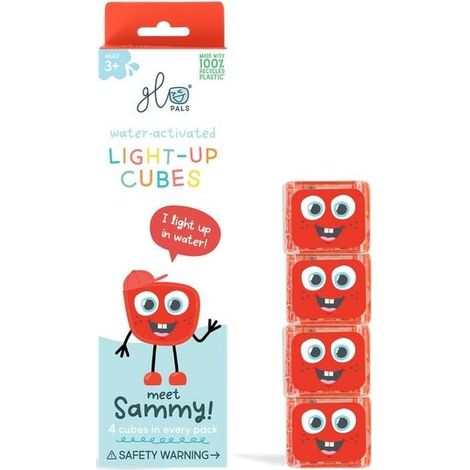 Cubos sensoriales Sammy Red que brillan en el agua