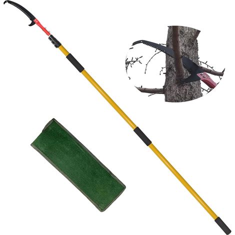 Telescopic Pruning Saw, 7.5m Adjustable Length, Garden Tool Set, High Reach Pole with Carry Bag, Clean and Fast Cutting for Tall Branches (1/5)