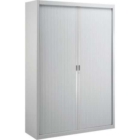 Armoire haute à rideaux démontables Largeurs spécifiques 200 x 140 cm unicolore - Blanc - Maxiburo