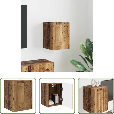 Bois ancien - Meuble TV mural Bois Ancien 30 x 31 x 40 cm Bois d'ingénierie (1/5)
