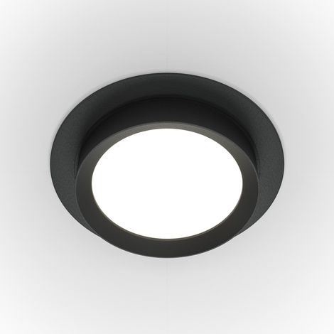 Maytoni Hoop Downlight Encastré Rond Noir GX53 (1/2)