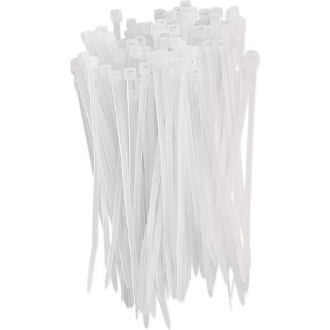 Lot de 100 serre-câbles en nylon PA66 pour intérieur - 100 x 2,5 mm - Pour un faisceau de câbles max. de 2,2 cm de diamètre - Gestion des câbles résistante - Auto-bloquant pour garage, maison (1/5)